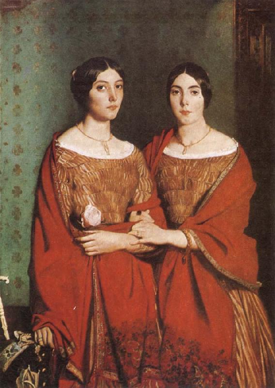 Theodore Chasseriau The Sisters of the Artist Spain oil painting art